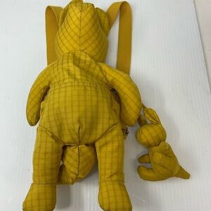 Zara Yellow Kangaroo and Joey Backpack plush